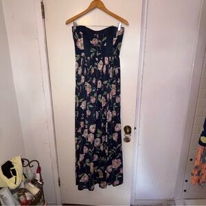 French Connection Strapless long Floral Dress